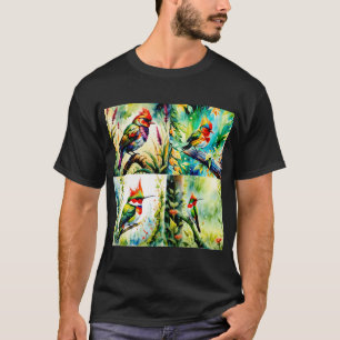 Camiseta BEBE-DE-CRISTA-VERMELHA Lophornis delattrei Topeti