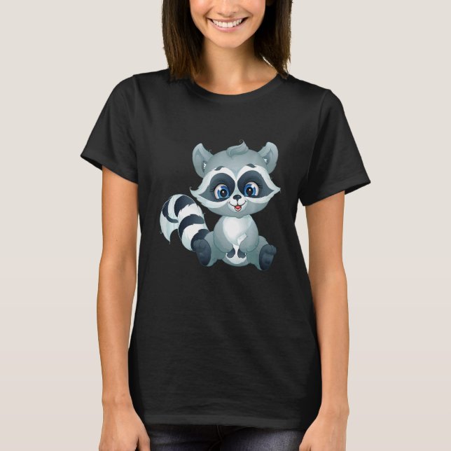 Camiseta Bebê de guaxinim giro (Frente)