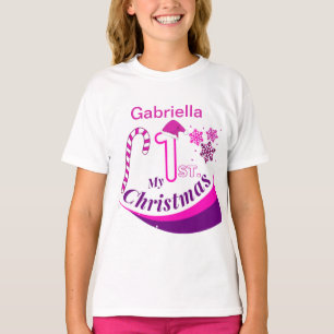 Camiseta Bebê de Natal Personalizado "Meu Natal de 1rua"