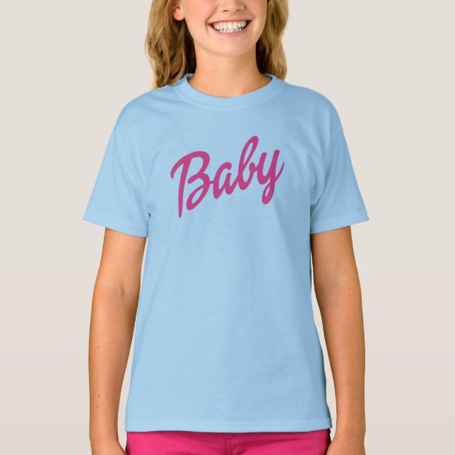 Camiseta Bebê de rosa  (Frente)