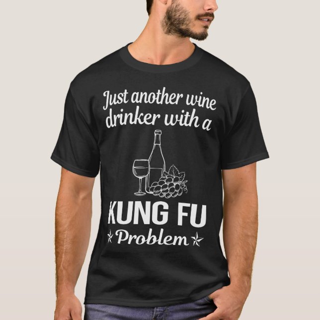 Camiseta Bebê De Vinho Kung Fu (Frente)
