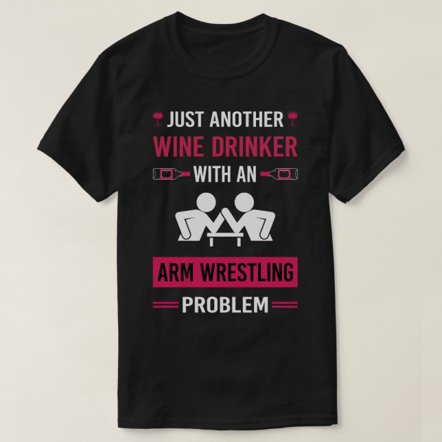Camiseta Bebê de Vinho Luta de Braço (Frente do Design)