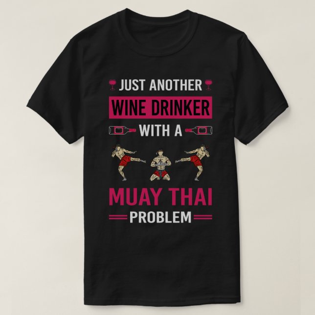 Camiseta Bebê de vinho Muay Thai (Frente do Design)