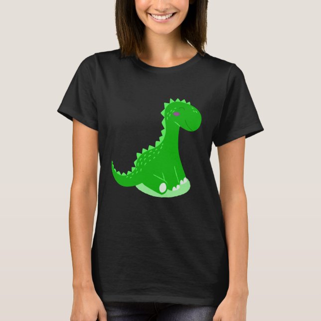 Camiseta bebê dinossauro fofo (Frente)