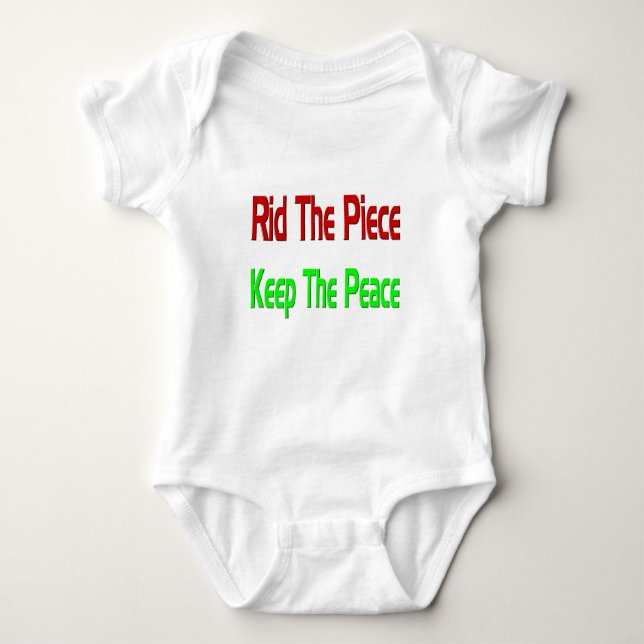 Camiseta bebê do dia da paz (Frente)
