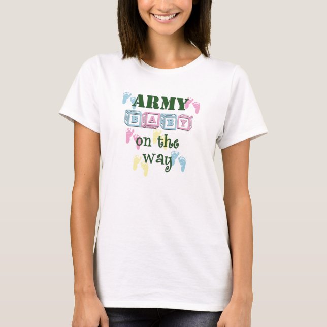 Camiseta bebê do exército (Frente)