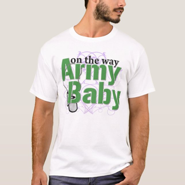 Camiseta Bebê do exército na maneira (Frente)