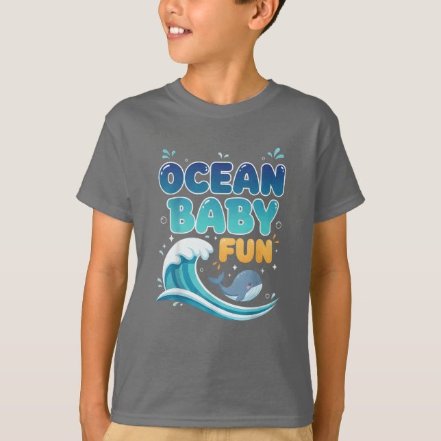CAMISETA BEBÊ DO OCEANO DIVERTIDO (Frente)