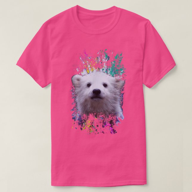Camiseta Bebê do Urso Polar Colorido (Frente do Design)