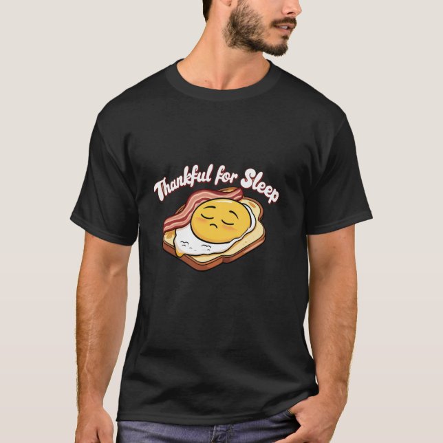Camiseta Bebê Dormindo Café da Manhã Cozido Fofo (Frente)