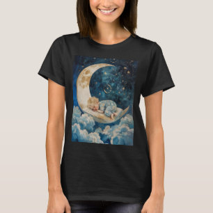 Camiseta Bebê dormindo na lua