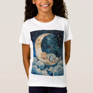 Camiseta Bebê dormindo na lua
