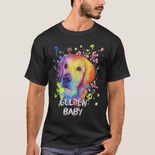 Camiseta Bebê Dourado  Humor do Golden Retriever Cão Retrie