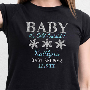 Camiseta Bebê É Frio Fora de Meninos Chá de fraldas de inve