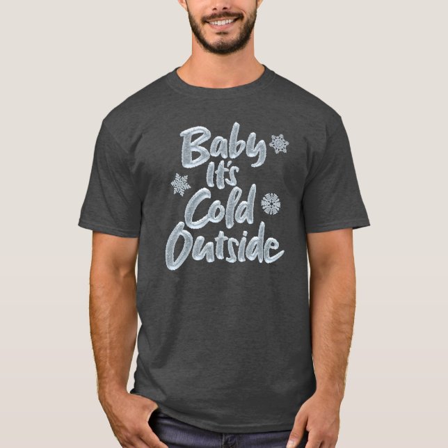 Camiseta Bebê É Frio Fora do Natal Gelado (Frente)