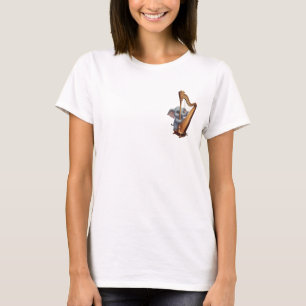 Camiseta Bebê Elefante Fofo Espiando Atrás de um Dourado Or