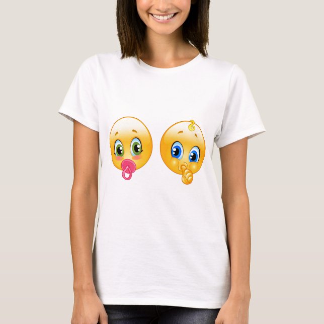 Camiseta bebê emojis (Frente)
