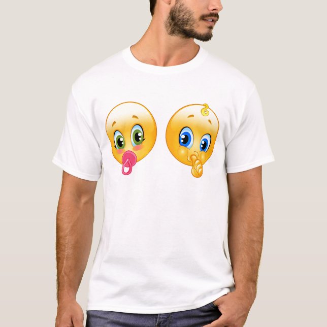 Camiseta bebê emojis (Frente)