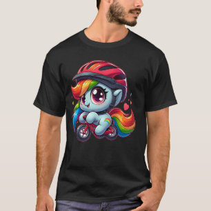 Camiseta Bebê Engraçado Cavalgando Bicicleta Meninas Menino