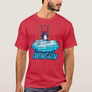 Camiseta Bebê Engraçado Pinguin Balança Primeiro Dia Da Esc