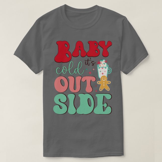 Camiseta bebê está frio lá fora (Frente do Design)