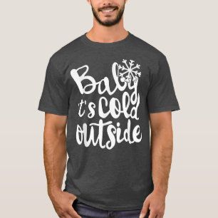 Camiseta Bebê Está Frio Lá Fora Neve Meninas Bebê Todder Ch