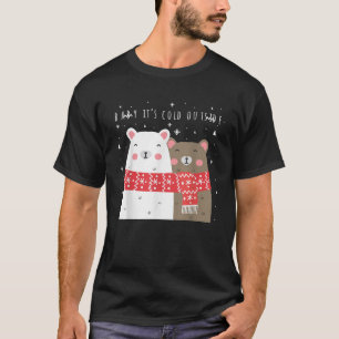 Camiseta Bebê está frio lá fora ursos polares inverno Natal