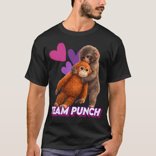 Camiseta Bebê Fofo do Time de Soco dos Macacos Retro (Frente)