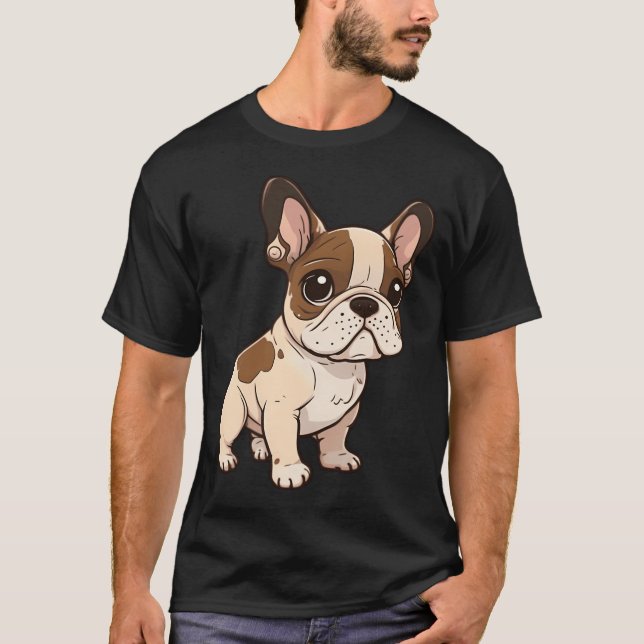 Camiseta Bebê Fofo Frenchie Bulldog Francês (Frente)