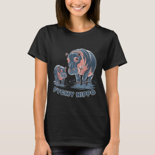 Camiseta Bebê Fofo Hipopótamo Pigmó Moo Deng Zoológico Dive