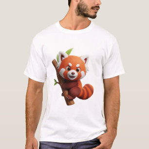 CAMISETA BEBÊ FOFO PANDA VERMELHO