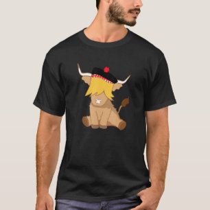 Camiseta Bebê Fofo Vaca das Terras Altas Escocesas