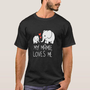 Camiseta Bebê Fofo & Vovó Minha Mamie Me Ama Elefante