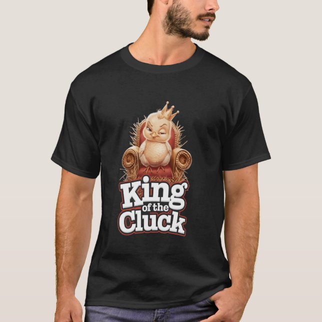 Camiseta Bebê Frango Engraçado Rei do Cocorico (Frente)