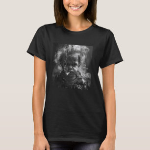 Camiseta Bebê fuma cigarro, criança rebelde