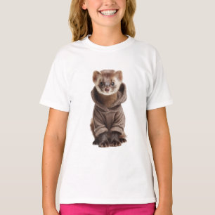 Camiseta Bebê Furão de Golinha Alta para Crianças