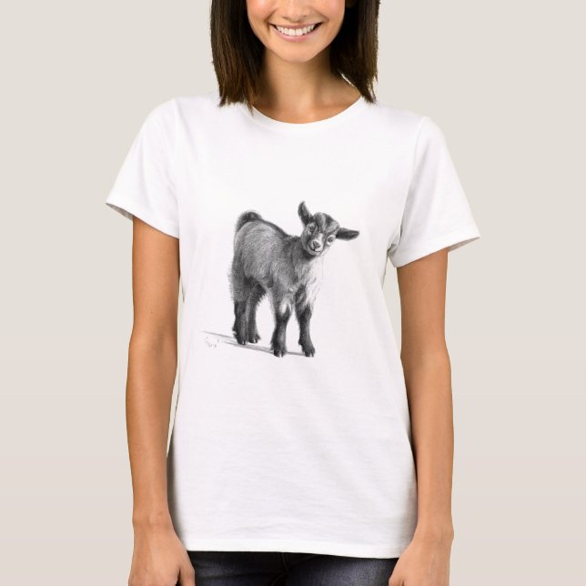 Camiseta Bebê G097 da cabra (Frente)
