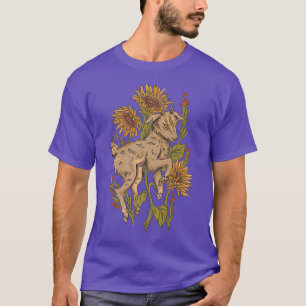 Camiseta Bebê Gaivota Flores Adormecidas Prêmio de Caprinos