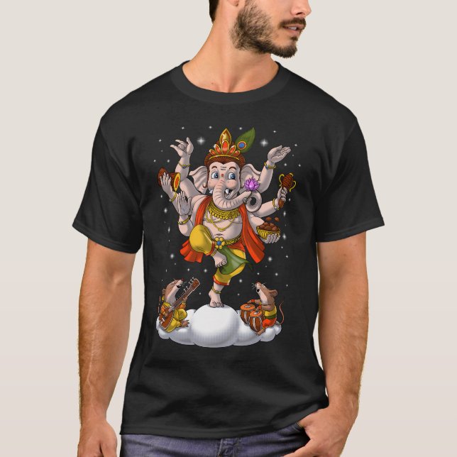 Camiseta Bebê Ganesha Divindade Hindu (Frente)