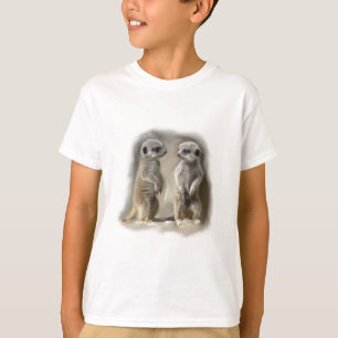 Camiseta Bebê gêmeo Meerkats