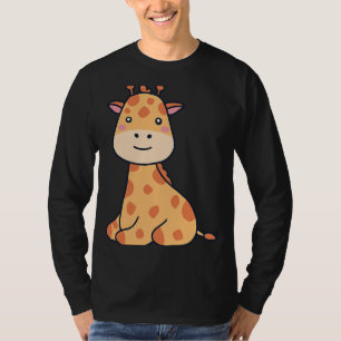 Camiseta Bebê girafa em cores brilhantes para safári e selv