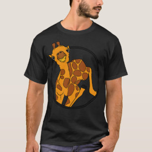 Camiseta Bebê girafa fofa com 2 chifres