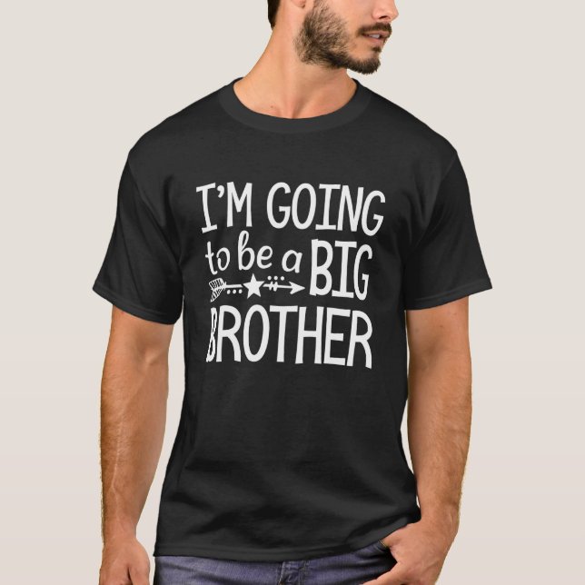 Camiseta Bebê Gravidez Bday Big Bro Logo Ser Irmão (Frente)