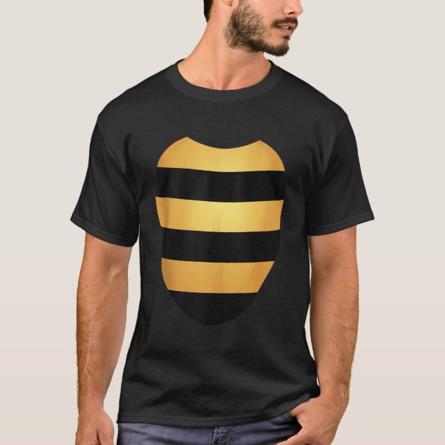 Camiseta Bebê Halloween Shirt Yellow Strips on Blac (Frente)