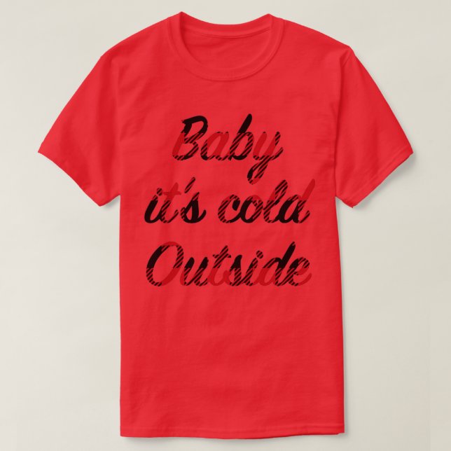 Camiseta Bebê itx27s frio fora (Frente do Design)