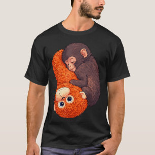 Camiseta Bebê macaco engraçado soco animal fofo homens mulh