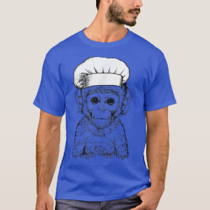 Camiseta Bebê Macaco Safari Animal Chef Cozinhar Cozinheiro