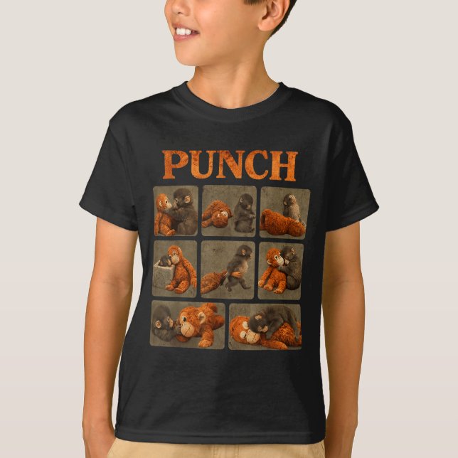 Camiseta Bebê macaco soco  (Frente)