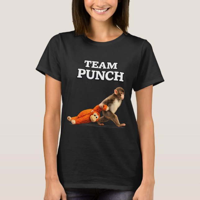 Camiseta Bebê macaco soco meme equipe soco 2026  (Frente)