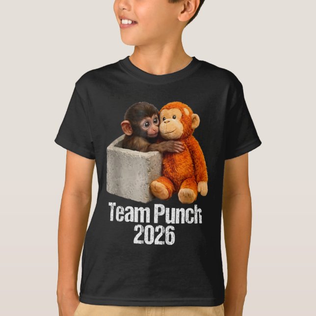 Camiseta Bebê macaco time do macaco fofo soco zoológico 202 (Frente)
